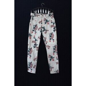 Lucky Brand Skinny White Floral Ankle Pants Size 4/ 27